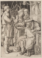 KG 01758
          <br/>
          David bespeelt de harp voor Saul
          <br/>
          <em>Leyden, Lucas van (1494-1533)</em>